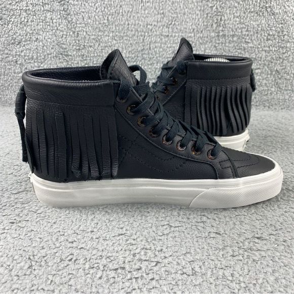 Vans Sk8-Hi Moc Tortoise Black Shoes Hi Top Skate Leather Sneakers Womens 8.5 - Picture 10 of 16